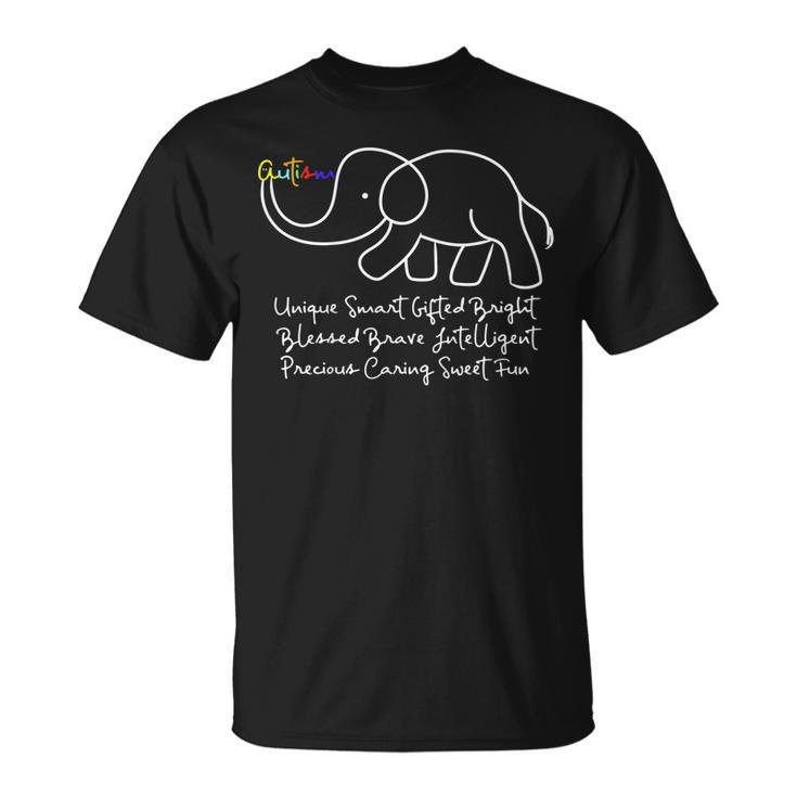 Autism Awareness Day Elephant Shirt | Animal Autism Gift Unisex T-Shirt