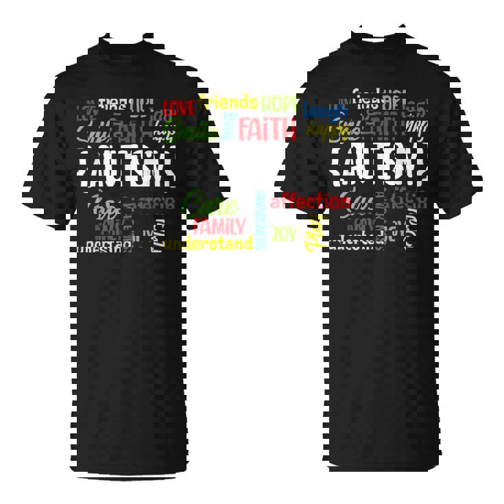 Autism Awareness Gift Meaning Words Autism Awareness Words  Unisex T-Shirt