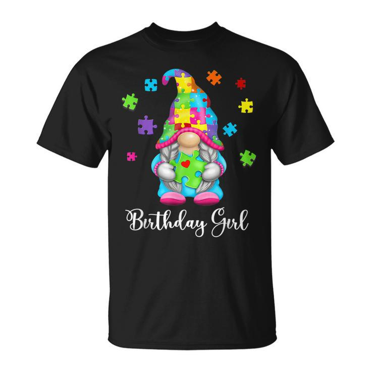 Autism Awareness Gnome Puzzle Birthday Girls Toddlers T-Shirt