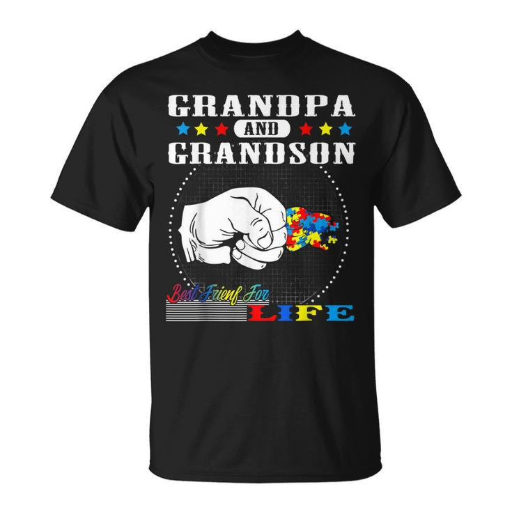 Autism Awareness Grandpa Grandson Best Friend For Life Gift  Unisex T-Shirt
