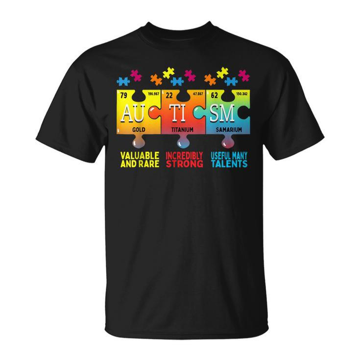 Autism Awareness Puzzle Chemical Elements  Unisex T-Shirt