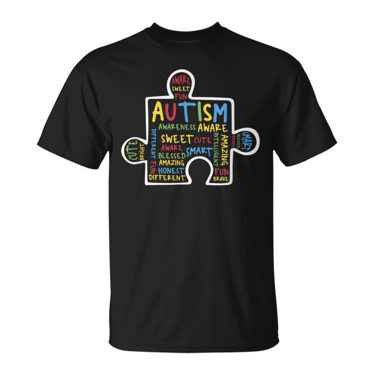 Autism Awareness  Puzzle Piece Womens  Gifts For Mom  Unisex T-Shirt