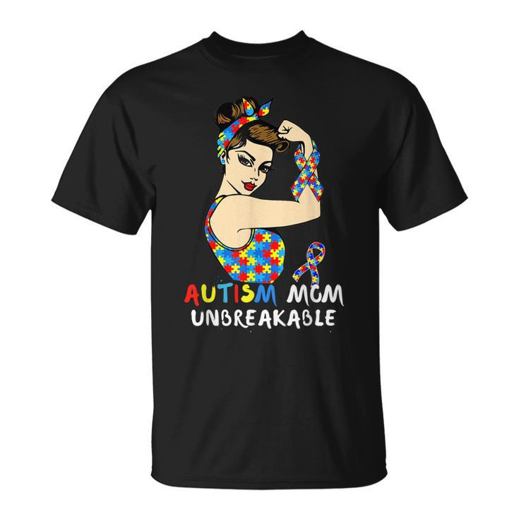 Autism Mom Unbreakable Autism Awareness Month  Unisex T-Shirt
