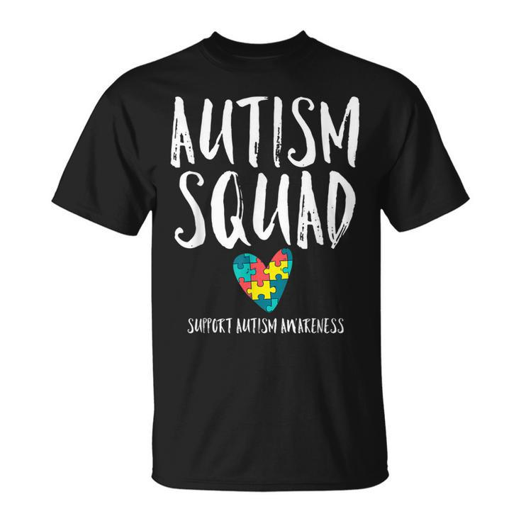 Autism Squad Fun Cute Autistic Crew Awareness Matching Gift Unisex T-Shirt