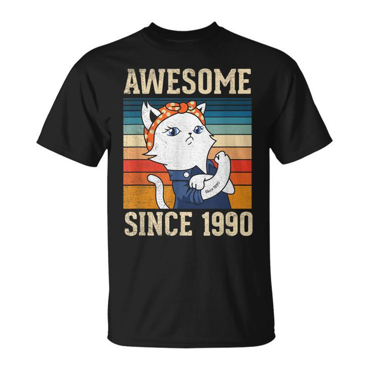 Awesome Since 1990 Vintage Women Birthday 33 Years Old T-Shirt
