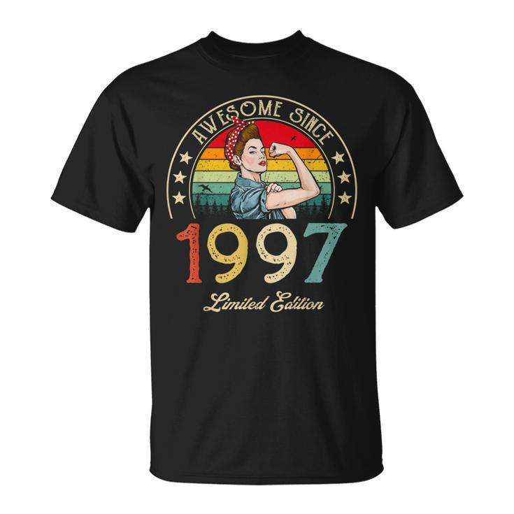 Awesome Since 1997 Vintage 1997 25Th Birthday 25 Years Old T-Shirt