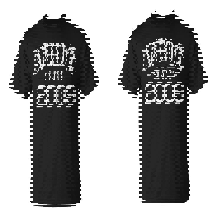 Awesome Since 2009 Vintage Style Born In 2009 Birth Year T