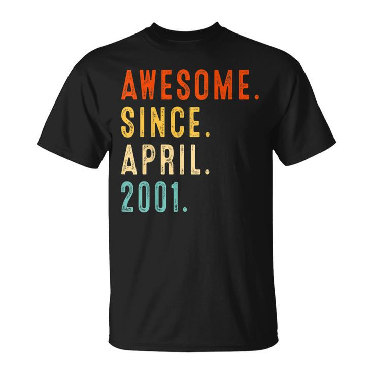 Awesome Since April 2001 Vintage 21St Birthday T-Shirt