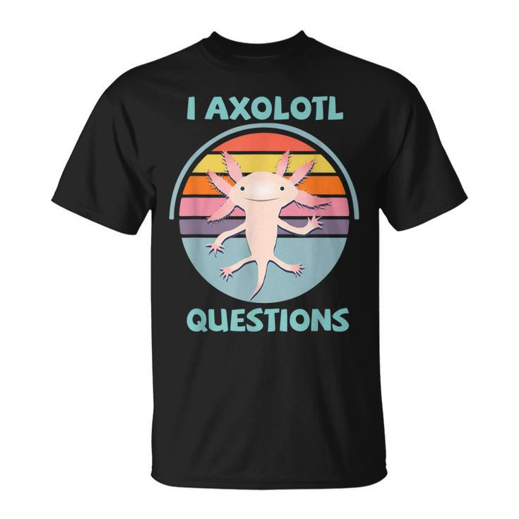 I Axolotl Questions Kawaii Axolotl Lover Kids Boys T-shirt