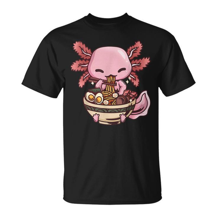 Axolotl Ramen Anime Kawaii Eating Girls Ns  Unisex T-Shirt