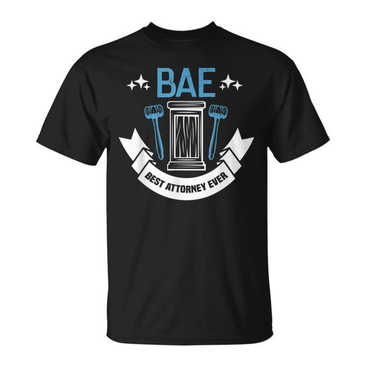 Bae Best Attorney Ever Future Attorney Retired Lawyer T-shirt