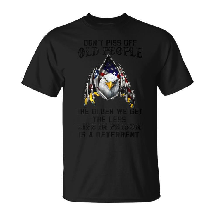 Bald Eagle American Flag 4Th Of July Old People Saying V2 T-shirt