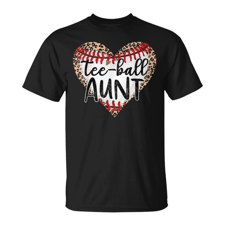 -Ball Aunt Leopard Heart -Ball Mom Mothers Day  Unisex T-Shirt