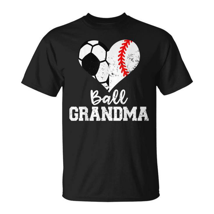 Ball Grandma Funny Soccer Baseball Grandma Unisex T-Shirt