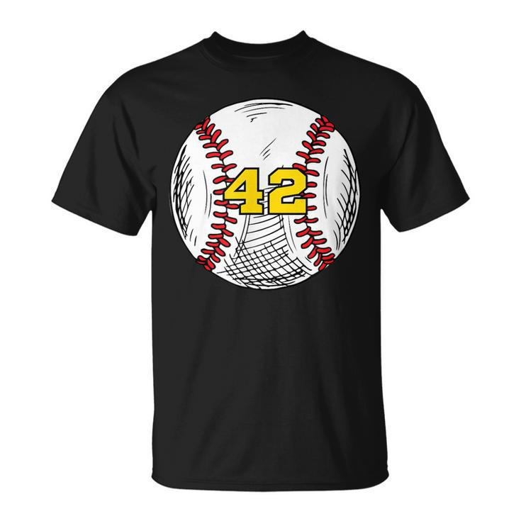 Baseball Jersey Favorite Lucky Number 42 T-shirt