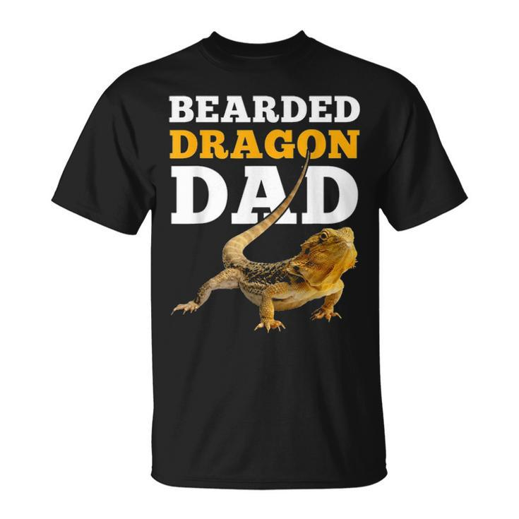 Bearded Dragon Dad Fathers Day Birthday Animal Loves Gifts Unisex T-Shirt