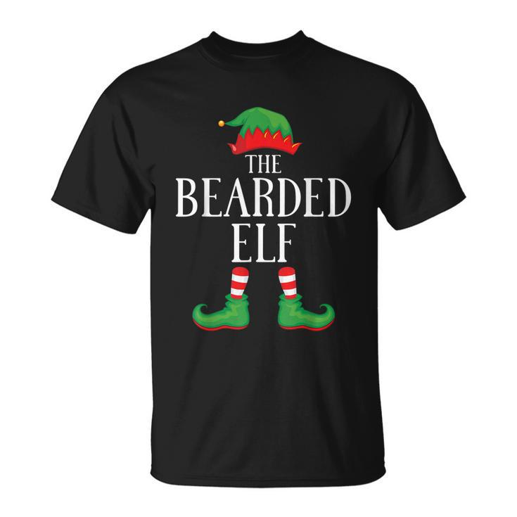 Bearded Elf Matching Group Xmas Funny Family Christmas Unisex T-Shirt