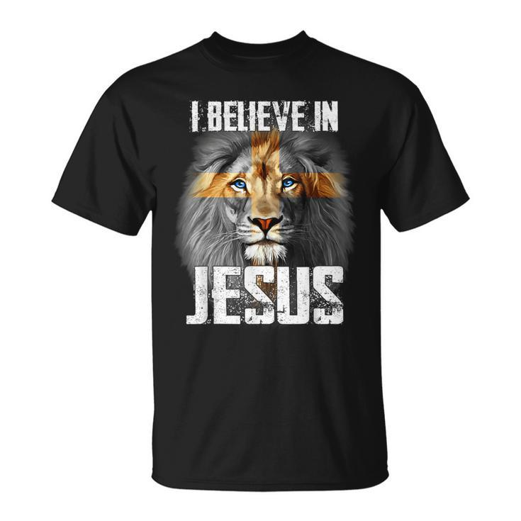 I Believe In Jesus Lion Christian God T-Shirt