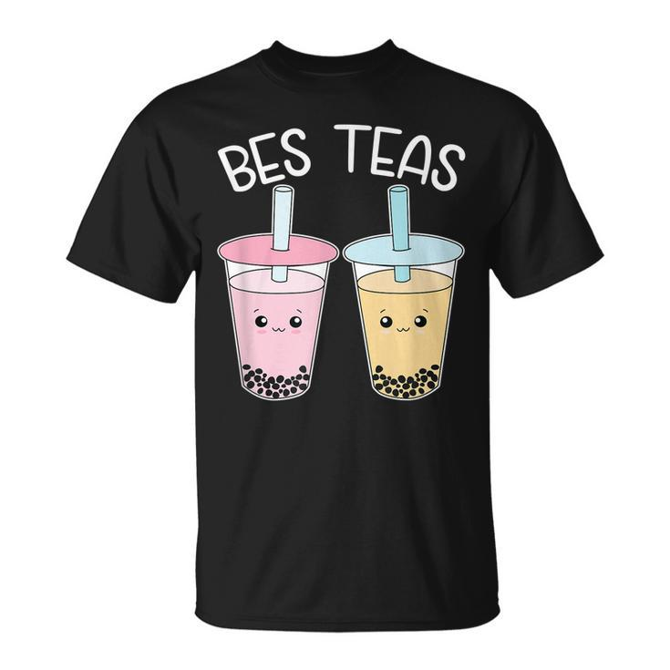 Bes Teas Besties Bubble Tea Cute Boba Best Friends  Unisex T-Shirt