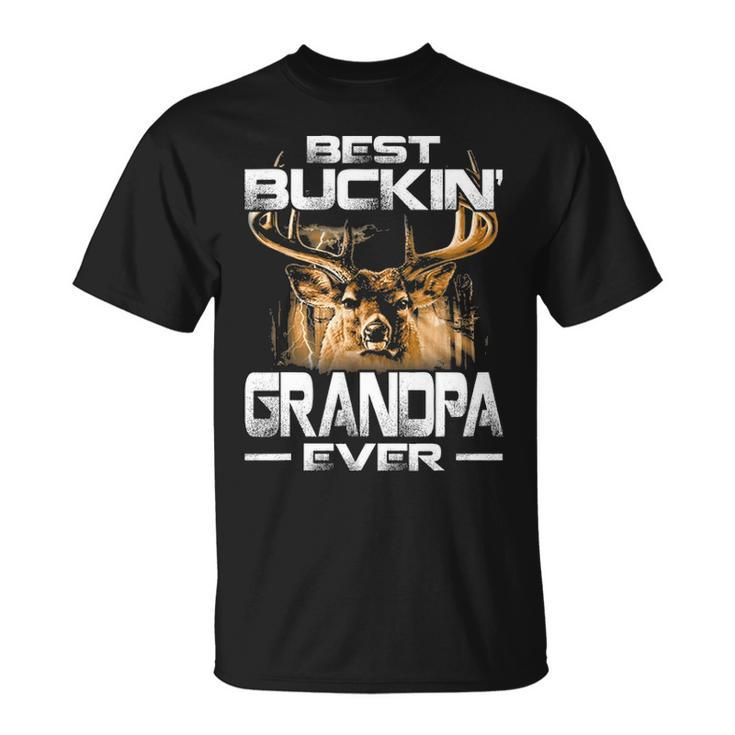 Best Buckin Grandpa Ever  Deer Hunting Bucking Father V2 Unisex T-Shirt