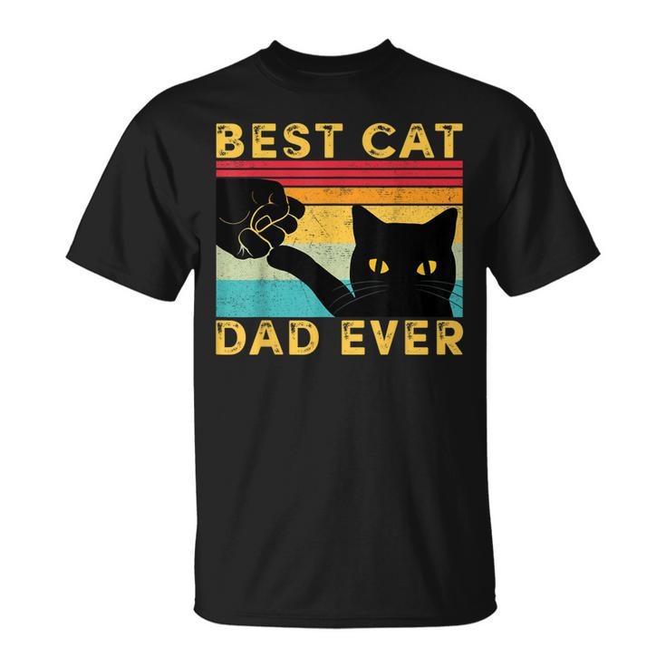 Best Cat Dad Ever Cat Daddy Fist Bump Fathers Day T-shirt
