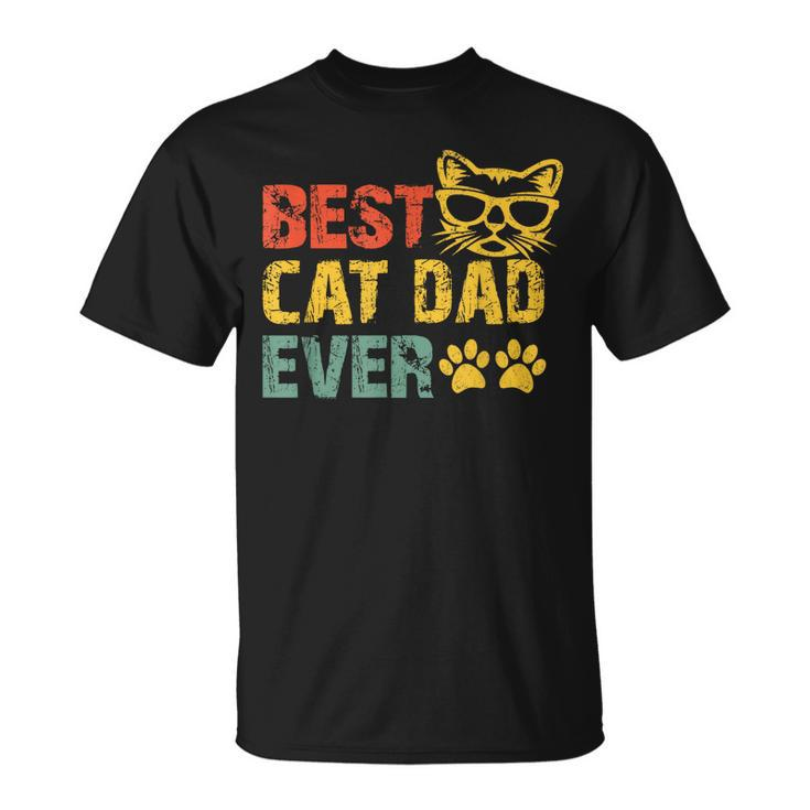 Best Cat Dad Ever Funny Design Cat Daddy Fathers Day 2023 Unisex T-Shirt