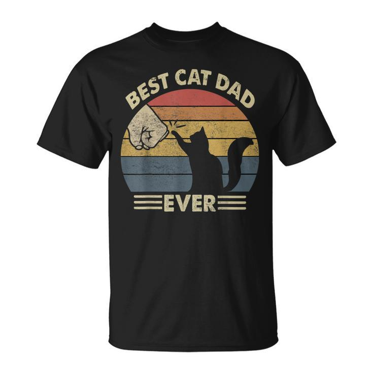 Best Cat Dad Ever Kitten Lover Vintage T-Shirt