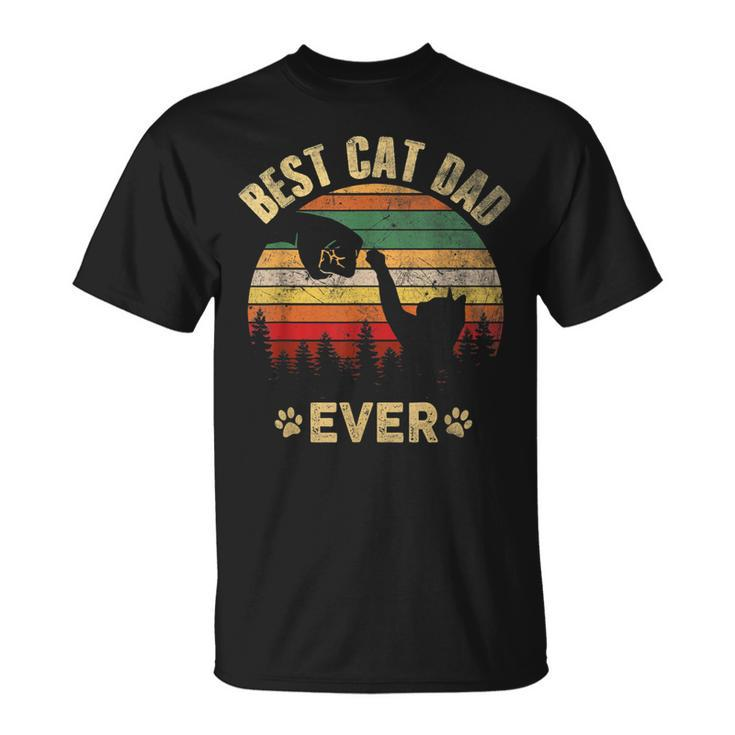 Best Cat Dad Ever Cat Lover Fathers Day Vintage T-shirt