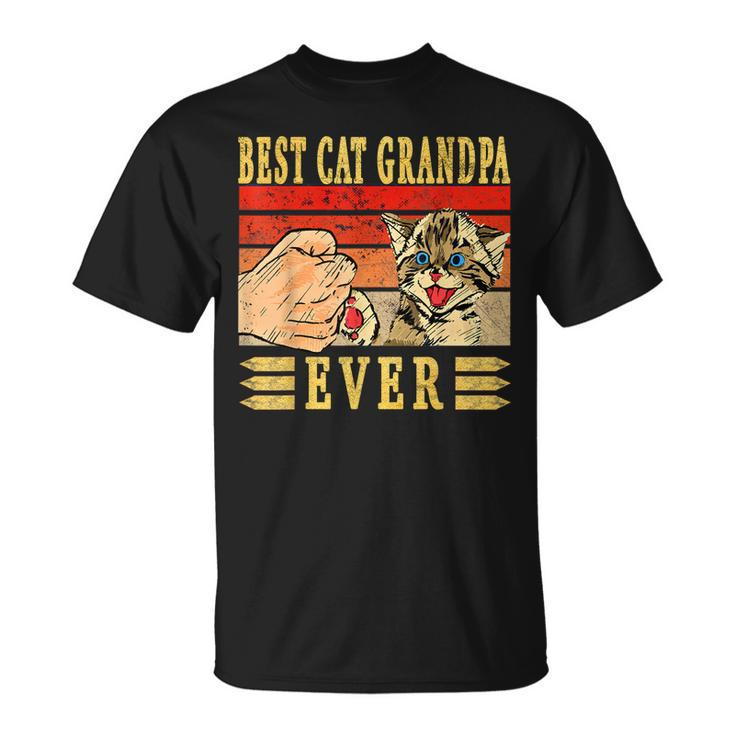 Best Cat Grandpa Ever Katzen Opa Vatertag Geburtstag Katze T-Shirt