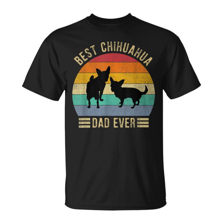 Best Chihuahua Dad Ever Retro Vintage Dog Lover T-Shirt