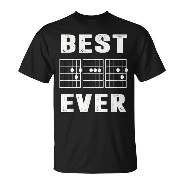 Best Dad Ever  Music Guitar Musician Fathers Day Gifts Unisex T-Shirt