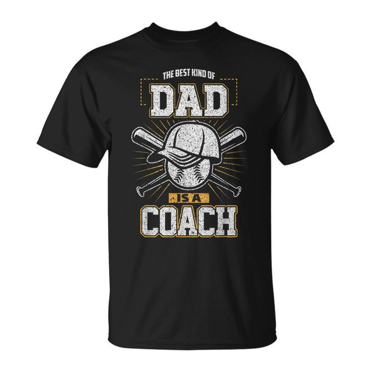 Best Dad Sports Coach Baseball Softball  Ball Father Unisex T-Shirt