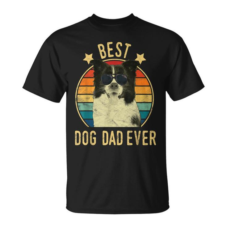 Best Dog Dad Ever Border Collie Fathers Day Gift Gift For Mens Unisex T-Shirt