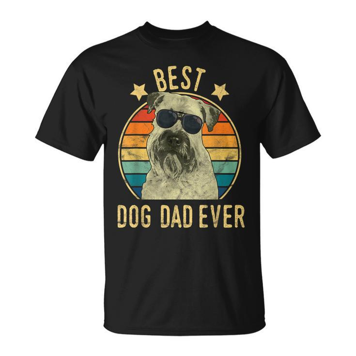 Best Dog Dad Ever Soft Coated Wheaten Terrier Fathers Day Gift For Mens Unisex T-Shirt