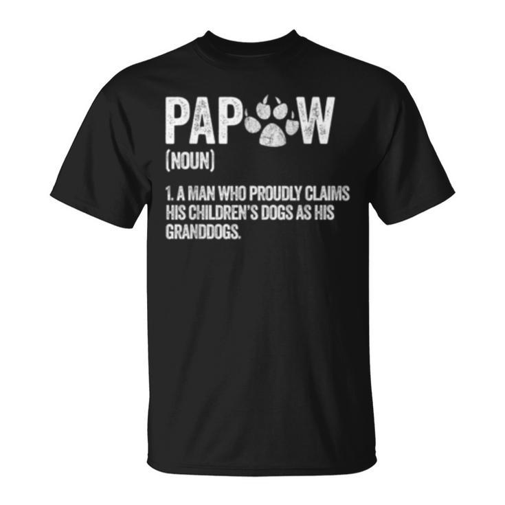 Mens Best Dog Grandpa Ever Papaw Apparel Retro Grand Paw T-Shirt