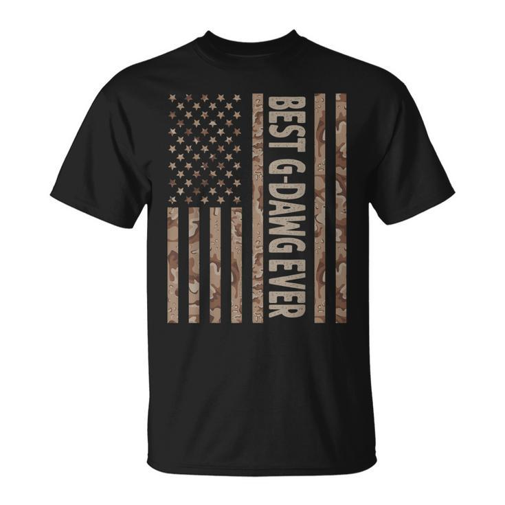 Best Gdawg Ever Us American Flag Funny Grandpa Fathers Day Gift For Mens Unisex T-Shirt