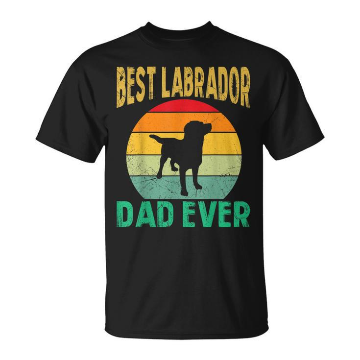 Best Labrador Dad Ever Lab Father Retro Vintage Lab Dad T-Shirt