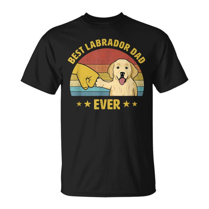 Mens Best Labrador Retriever Dad Ever Vintage Lab Dad T-Shirt