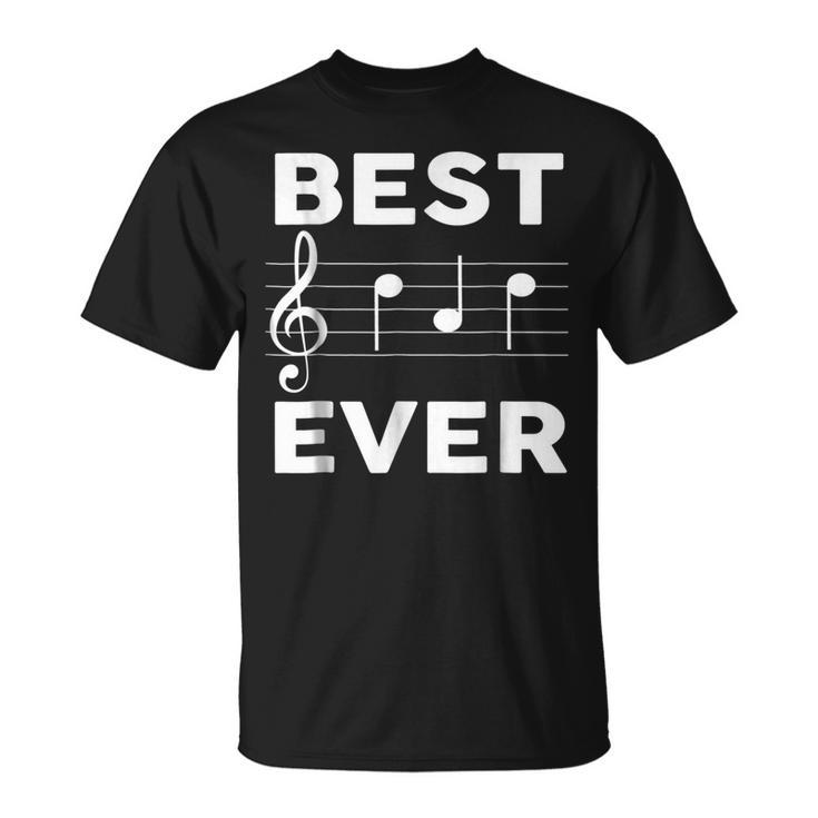 Best Music Dad Ever Musician Piano Guitar Player Gift Unisex T-Shirt