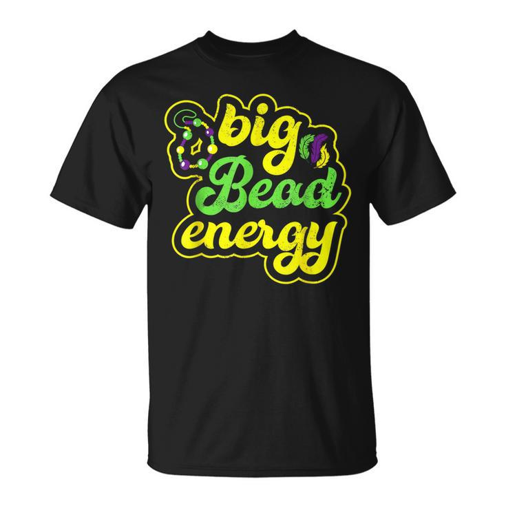 Big Bead Energy Carnival Vintage Mardi Gras T-shirt