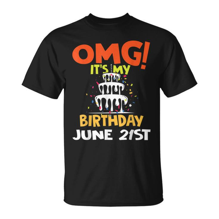 Birthday Gifts June 21St Birthday Funny Unisex T-Shirt