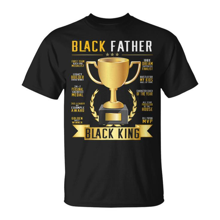 Black Father King Trophy Cup Afro Black Dad Fathers Day  Unisex T-Shirt