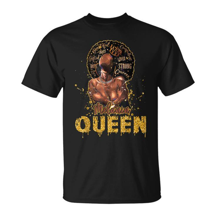 Black Queen Melanin Queen I Am Black Melanin History Month T-Shirt