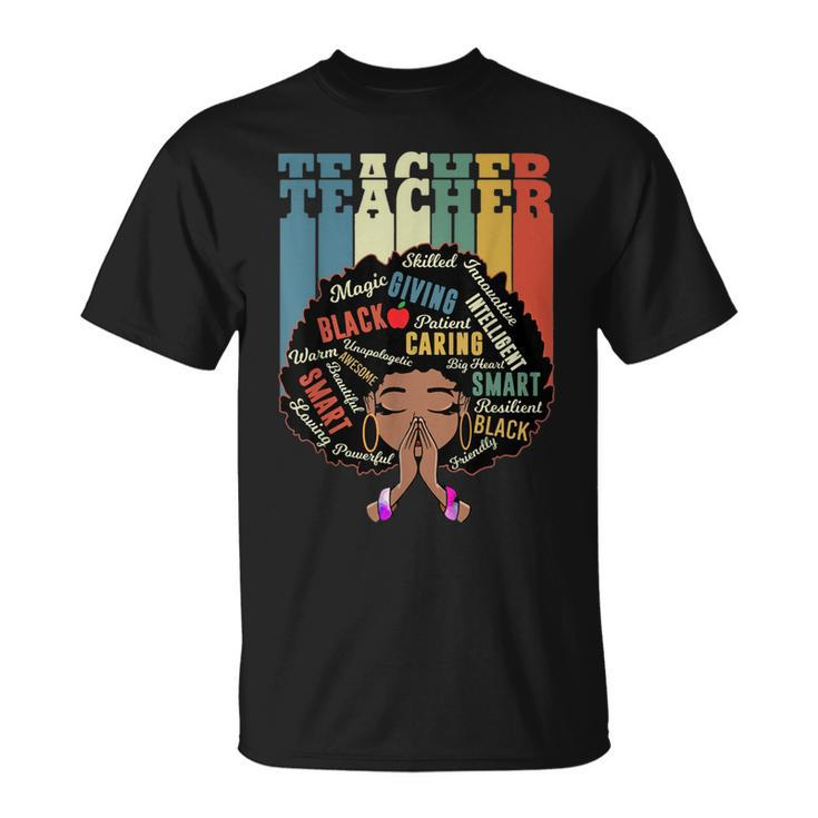 Black Teacher Educator Magic Africa Proud History Men Women T-shirt