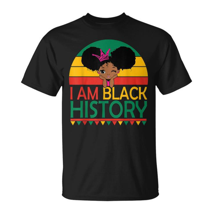 I Am Black History Black Cute Girl Black Pride And Culture V2 T-shirt