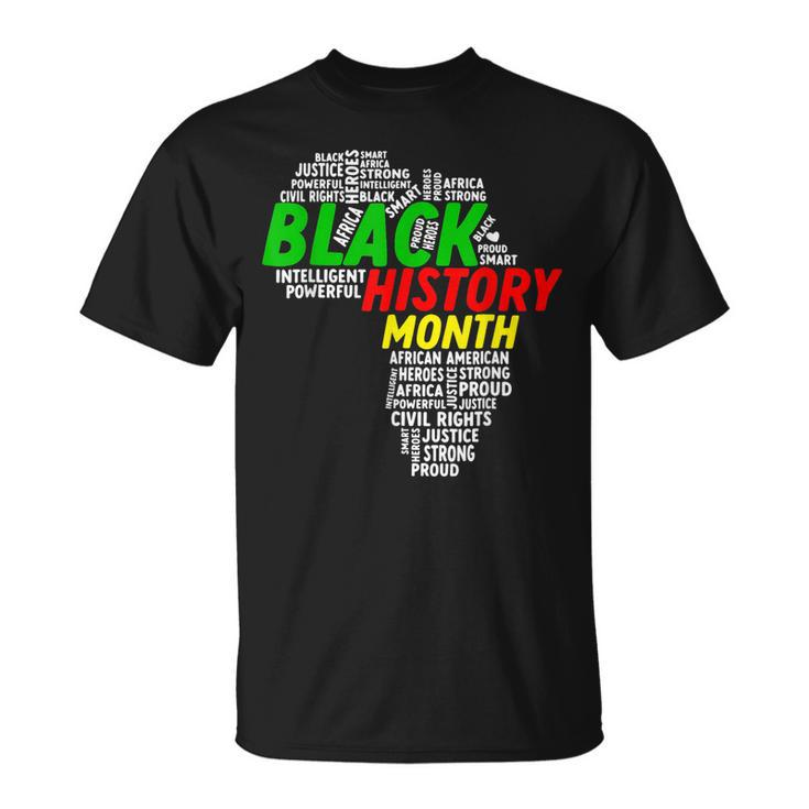 Black History Month African Map African American Roots Pride V2 T-Shirt