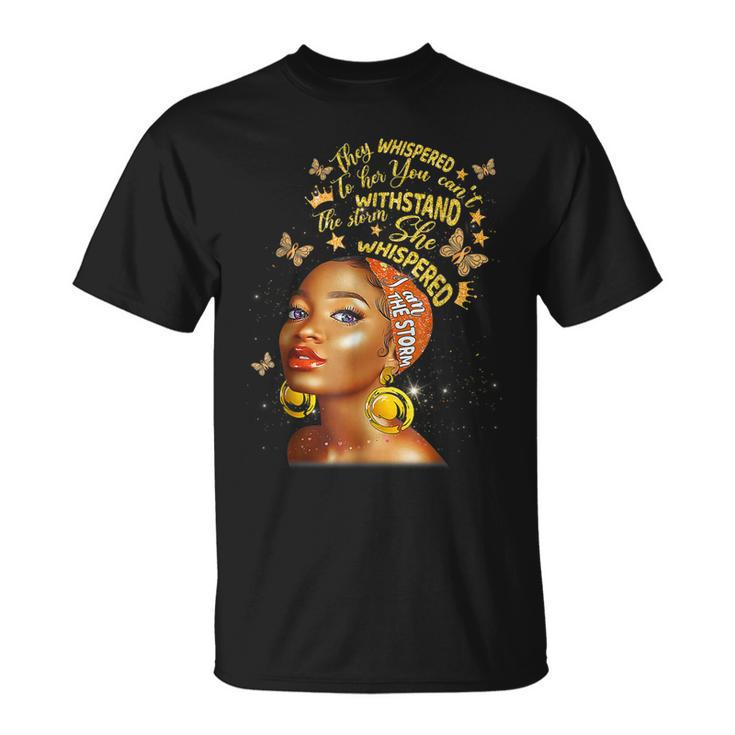 Black History Month African Woman Afro I Am The Storm V5 T-Shirt
