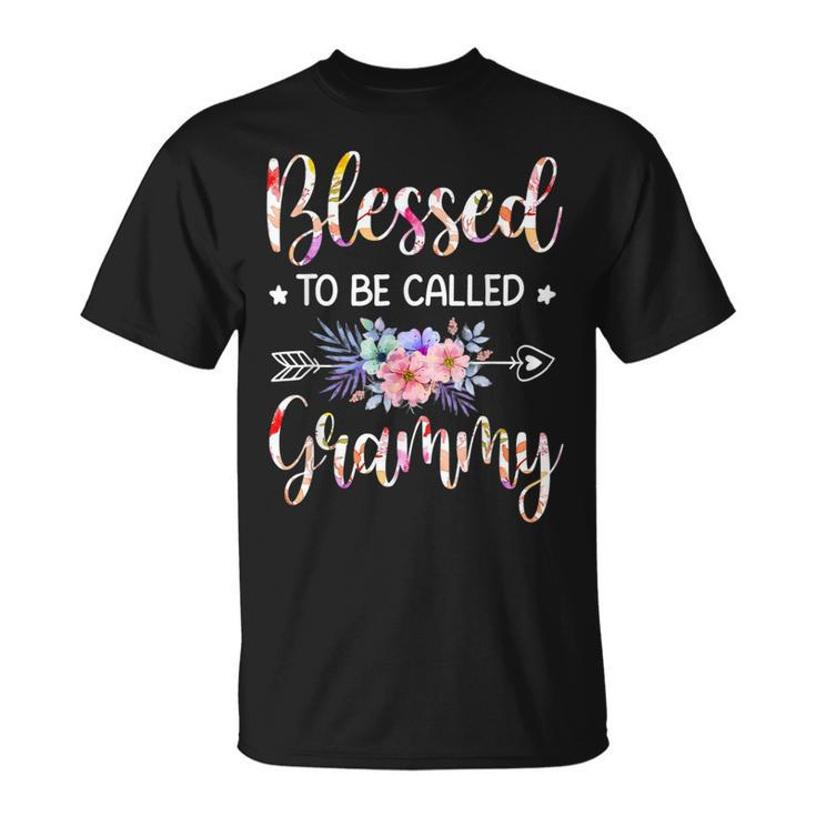 Blessed To Be Called Grammy Floral T-Shirt