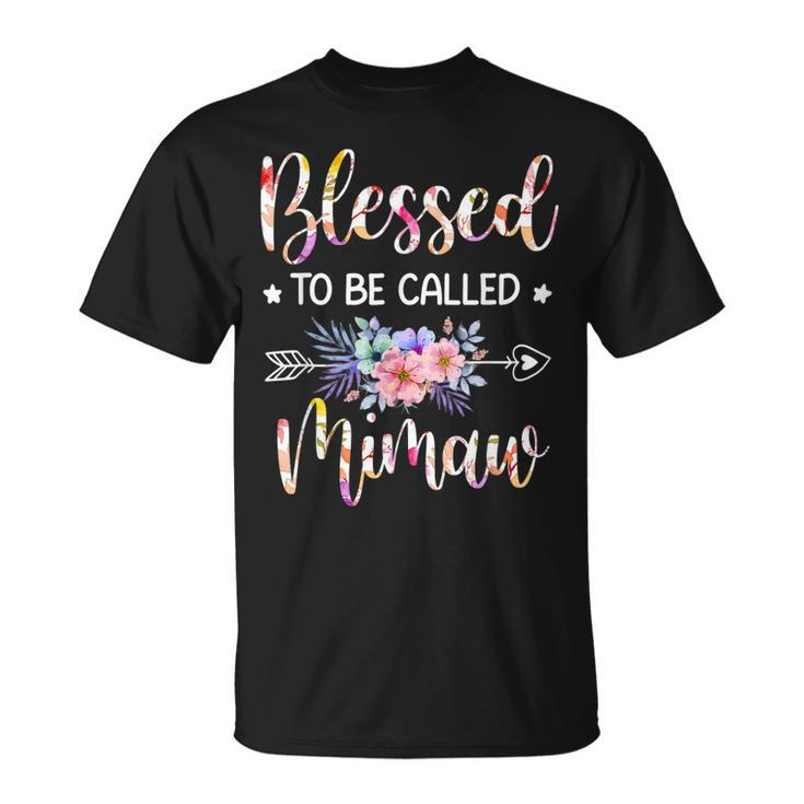 Blessed To Be Called Mimaw Floral T-Shirt