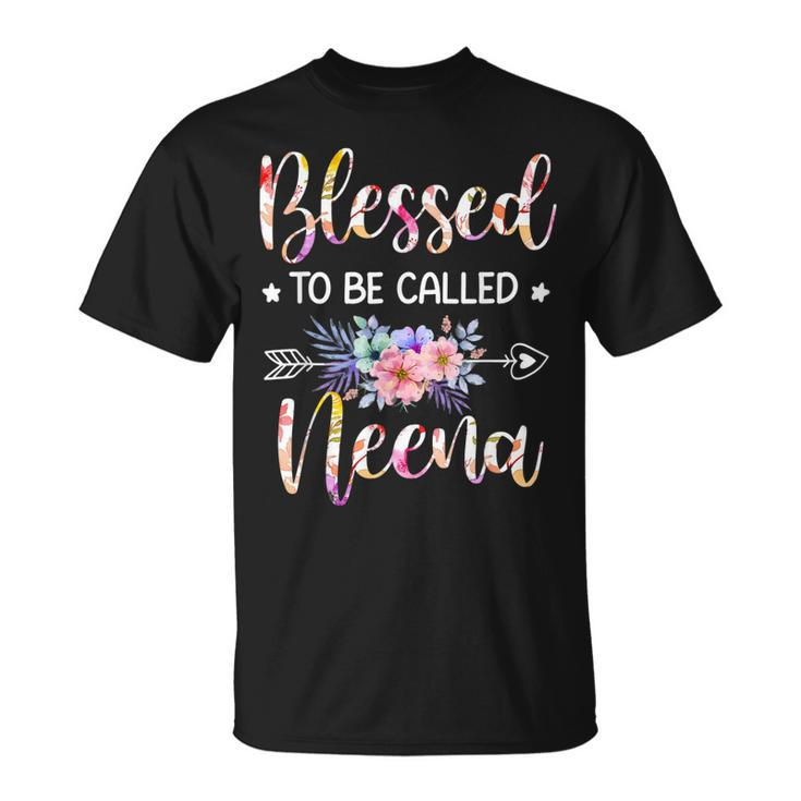 Blessed To Be Called Neena Floral T-Shirt